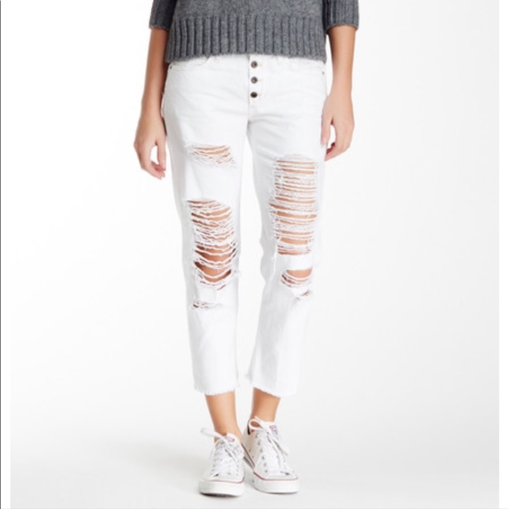 White Joes Boyfriend Jeans